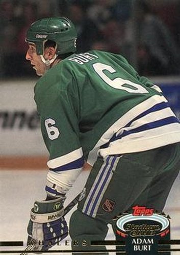 #139 Adam Burt - Hartford Whalers - 1992-93 Stadium Club Hockey