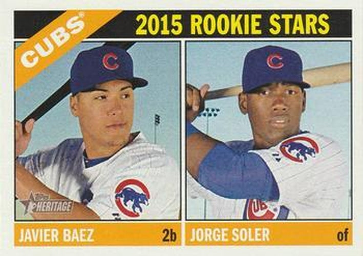#139 Javier Baez / Jorge Soler - Chicago Cubs - 2015 Topps Heritage Baseball
