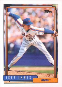 #139 Jeff Innis - New York Mets - 1992 Topps Baseball