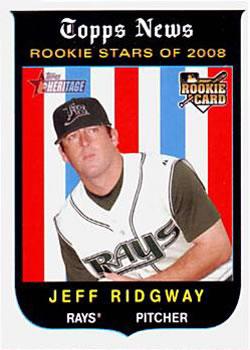 #139 Jeff Ridgway - Tampa Bay Rays - 2008 Topps Heritage Baseball