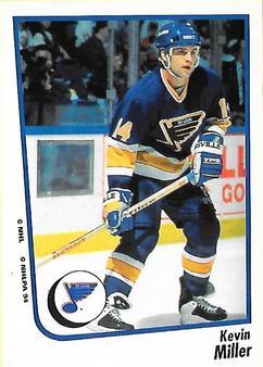 #139 Kevin Miller - St. Louis Blues - 1994-95 Panini Hockey Stickers