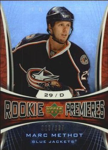 #139 Marc Methot - Columbus Blue Jackets - 2007-08 Upper Deck Trilogy Hockey