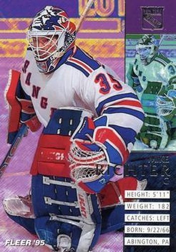#139 Mike Richter - New York Rangers - 1994-95 Fleer Hockey