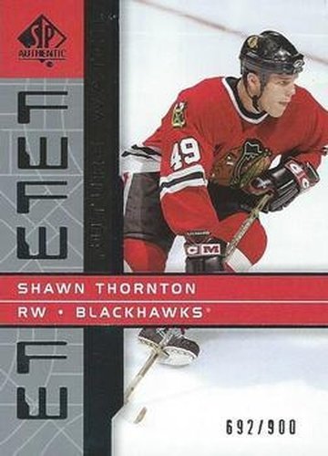 #139 Shawn Thornton - Chicago Blackhawks - 2002-03 SP Authentic Hockey