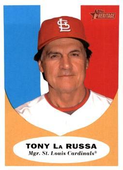 #139 Tony LaRussa - St. Louis Cardinals - 2010 Topps Heritage Baseball