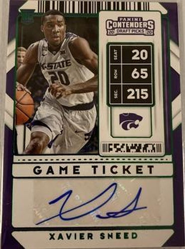 #139 Xavier Sneed - Kansas State Wildcats - 2020 Panini Contenders Draft Picks Basketball