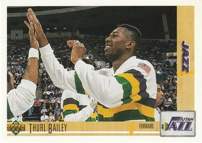 #139 Thurl Bailey - Utah Jazz - 1991-92 Upper Deck Basketball