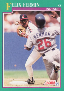 #139 Felix Fermin - Cleveland Indians - 1991 Score Baseball