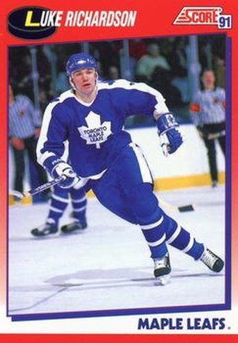 #139 Luke Richardson - Toronto Maple Leafs - 1991-92 Score Canadian Bilingual Hockey