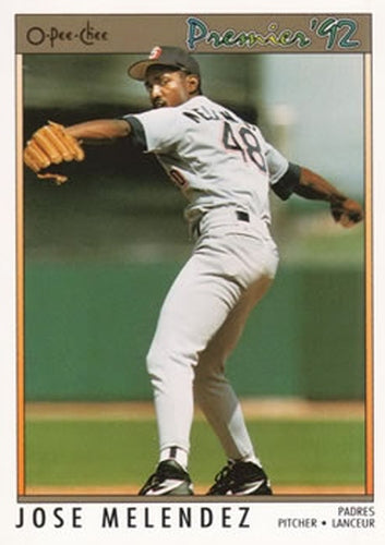#139 Jose Melendez - San Diego Padres - 1992 O-Pee-Chee Premier Baseball