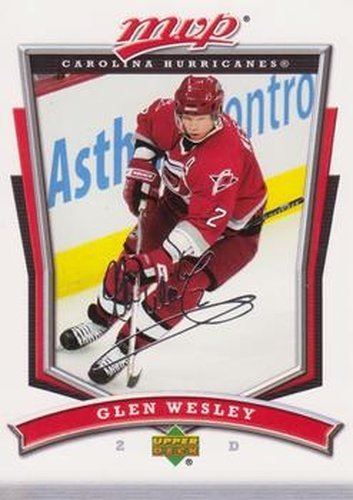 #139 Glen Wesley - Carolina Hurricanes - 2007-08 Upper Deck MVP Hockey