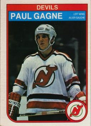 #139 Paul Gagne - New Jersey Devils - 1982-83 O-Pee-Chee Hockey