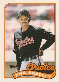 #13T Phil Bradley - Baltimore Orioles - 1989 Topps Traded Baseball