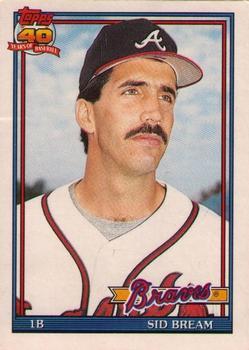 #13T Sid Bream - Atlanta Braves - 1991 Topps Traded Baseball