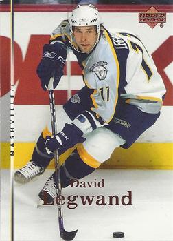 #13 David Legwand - Nashville Predators - 2007-08 Upper Deck Hockey
