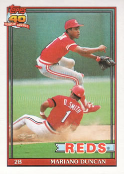 #13 Mariano Duncan - Cincinnati Reds - 1991 Topps Baseball