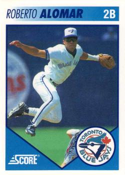 #13 Roberto Alomar - Toronto Blue Jays - 1991 Score Toronto Blue Jays Baseball