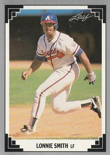 #13 Lonnie Smith - Atlanta Braves - 1991 Leaf Baseball