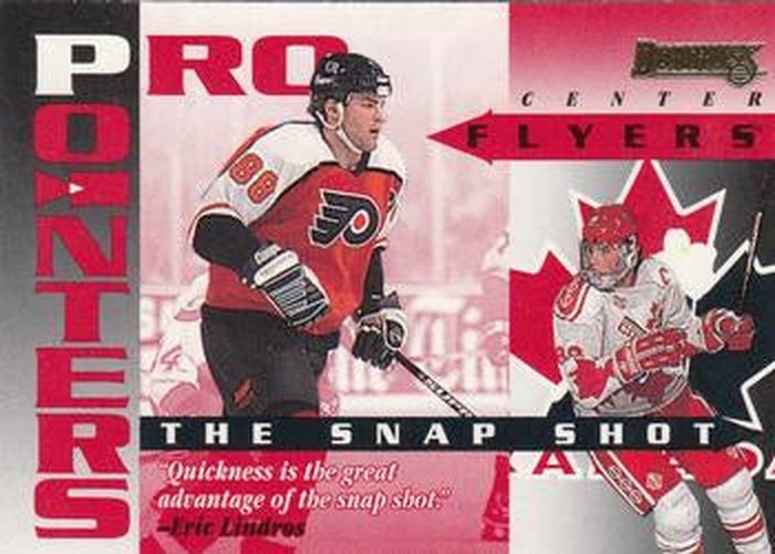 #13 Eric Lindros - Philadelphia Flyers / Canada - 1995-96 Donruss Hockey - Pro Pointers