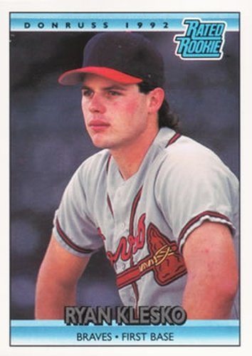 #13 Ryan Klesko - Atlanta Braves - 1992 Donruss Baseball