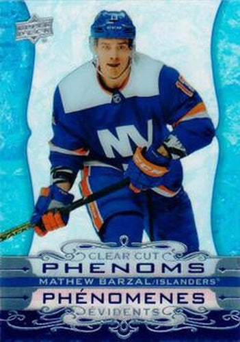 #CC-13 Mathew Barzal - New York Islanders - 2020-21 Upper Deck Tim Hortons Hockey - Clear Cut Phenoms
