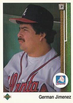 #113 German Jimenez - Atlanta Braves - 1989 Upper Deck Baseball