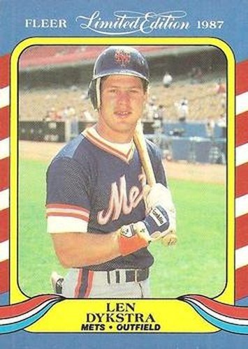 #13 Len Dykstra - New York Mets - 1987 Fleer Limited Edition Baseball