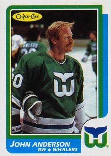 #13 John Anderson - Hartford Whalers - 1986-87 O-Pee-Chee Hockey