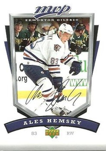 #113 Ales Hemsky - Edmonton Oilers - 2006-07 Upper Deck MVP Hockey