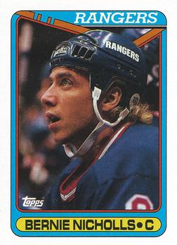 #13 Bernie Nicholls - New York Rangers - 1990-91 Topps Hockey