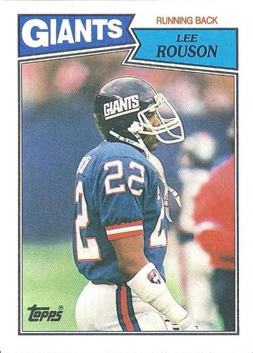 #13 Lee Rouson - New York Giants - 1987 Topps Football