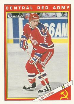 #13R Ilya Byakin - CSKA Moscow - 1991-92 O-Pee-Chee Hockey - Sharks & Russians