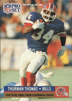 #13 Thurman Thomas - Buffalo Bills - 1991 Pro Set Football
