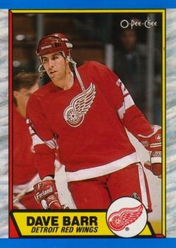 #13 Dave Barr - Detroit Red Wings - 1989-90 O-Pee-Chee Hockey