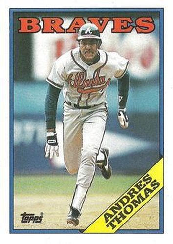 #13 Andres Thomas - Atlanta Braves - 1988 Topps Baseball