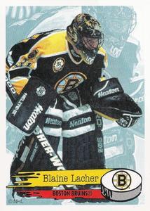#13 Blaine Lacher - Boston Bruins - 1995-96 Panini Hockey Stickers