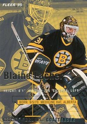 #13 Blaine Lacher - Boston Bruins - 1994-95 Fleer Hockey