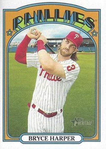 #13 Bryce Harper - Philadelphia Phillies - 2021 Topps Heritage Baseball