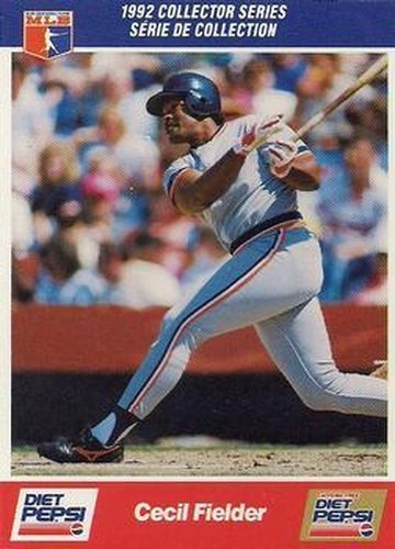 #13 Cecil Fielder - Detroit Tigers - 1992 Diet Pepsi Baseball