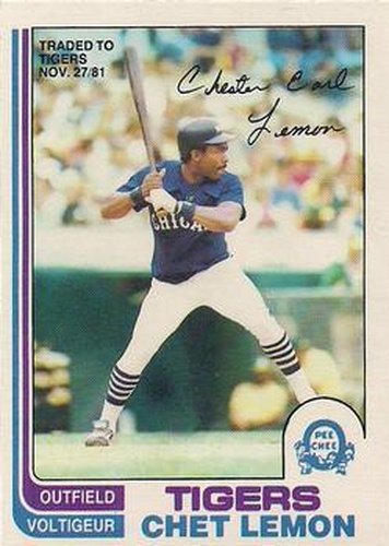 #13 Chet Lemon - Detroit Tigers - 1982 O-Pee-Chee Baseball