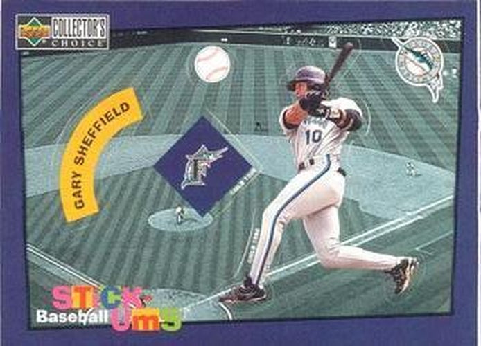 #13 Gary Sheffield - Florida Marlins -1998 Collector's Choice - Stick-Ums Baseball