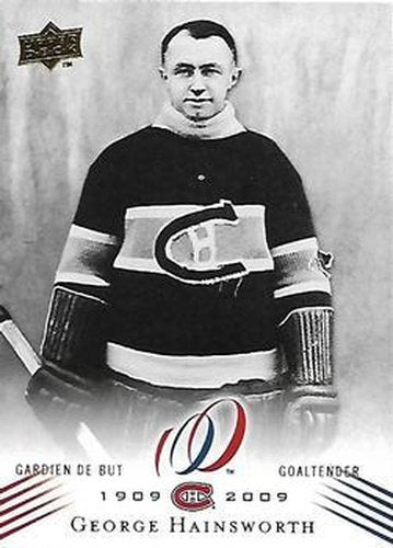 #13 George Hainsworth - Montreal Canadiens - 2008-09 Upper Deck Montreal Canadiens Centennial Hockey