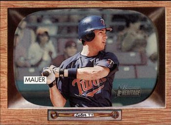 #13 Joe Mauer - Minnesota Twins - 2004 Bowman Heritage Baseball