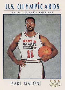 #13 Karl Malone - USA - 1992 Impel U.S. Olympic Hopefuls