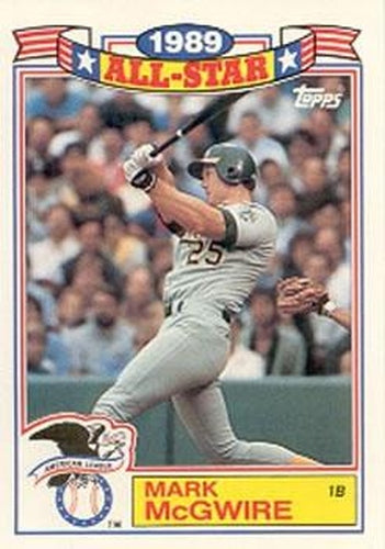 #13 Mark McGwire - Oakland Athletics - 1990 Topps Baseball - Glossy All-Stars