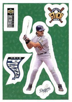 #13 Mike Piazza - Los Angeles Dodgers - 1997 Collector's Choice Baseball - Stick'Ums