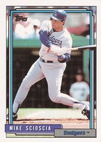 #13 Mike Scioscia - Los Angeles Dodgers - 1992 Topps Baseball