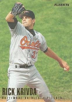 #13 Rick Krivda - Baltimore Orioles - 1996 Fleer Baseball