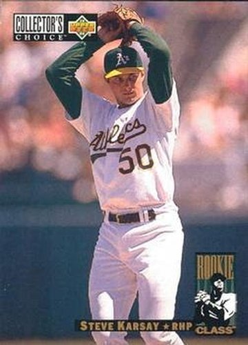 #13 Steve Karsay - Oakland Athletics - 1994 Collector's Choice Baseball