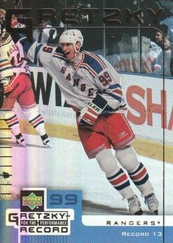 #13 Wayne Gretzky - New York Rangers - 1999-00 Upper Deck McDonald's Wayne Gretzky Performance for the Record Hockey